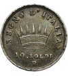 Italy. Kingdom of Napoleon 10 Soldi 1813 B, Bologne