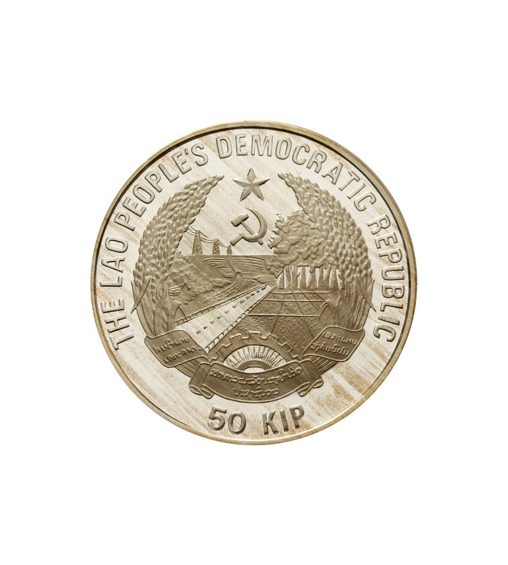 Laos 50 Kip 1989, Italy 1990