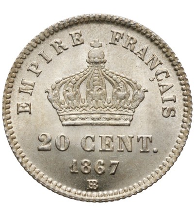 Francja 20 Centimes 1867 BB