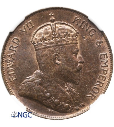 Hong Kong 1 Cent 1905 - NGC MS 62 RB