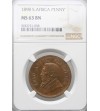 South Africa Penny 1898 - NGC MS 63 BN
