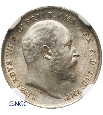 Wielka Brytania 3 pensy 1902 - NGC MS 65