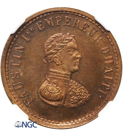 Haiti 10 Cents 1855 - NGC PF 66 - Brass Pattern