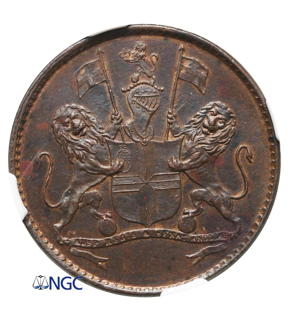 Saint Helena 1/2 Penny 1821 - NGC MS 62 BN