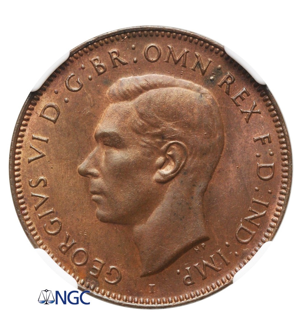 Australia 1/2 Penny 1942 (P) - NGC MS 64 RB