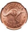 Australia 1/2 Penny 1943 (M) - NGC MS 63 RB