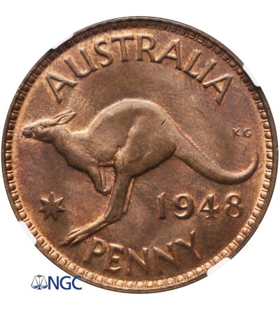 Australia 1 Penny 1948 (M) - NGC MS 65 RB