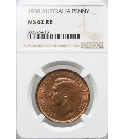 Australia 1 Penny 1938 (M) - NGC MS 62 RB