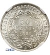 Francja 50 Centimes 1881 A - NGC MS 63+