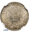 Francja 50 Centimes 1881 A - NGC MS 63