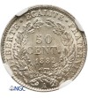 Francja 50 Centimes 1882 A - NGC MS 64
