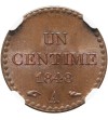 Francja 1 Centime 1848 A - NGC MS 64 BN