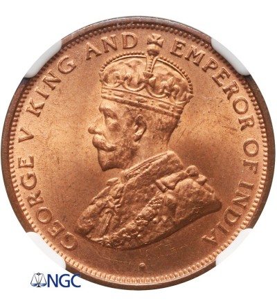 Cejlon 1 cent 1926 - NGC MS 65+ RD