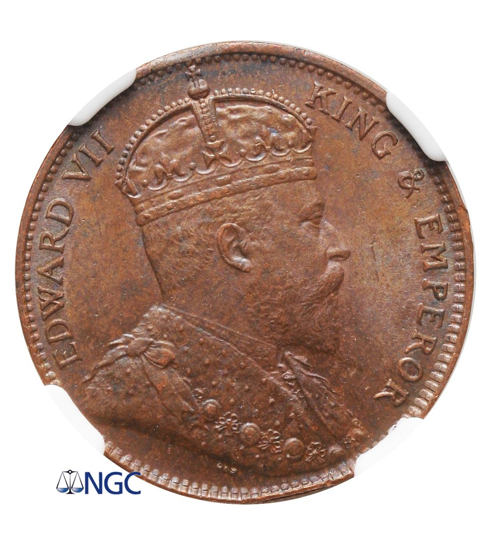 Cejlon 1 cent 1910 - NGC UNC Details