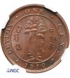 Cejlon 1 cent 1910 - NGC UNC Details