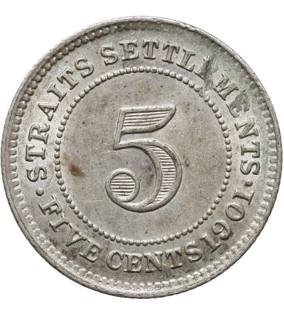 Straits Settlements 5 Cents 1901