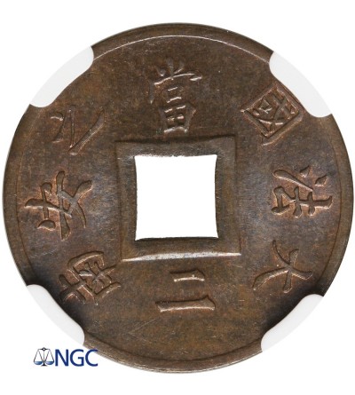 Francuski Wietnam 2 Sepeque 1879 A - NGC MS 62 BN