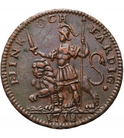Szwecja, Carl XII 1697-1718. Daler 1718, Flink och Färdig (Sprytne i gotowe)