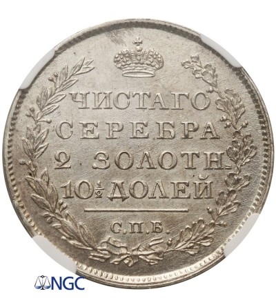 Russia, Alexander I 1801-1825. 1/2 Rouble (Poltina) 1819 СПБ-ПС, St. Petersburg - NGC MS 62