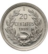 Chile, Republic. 20 Centavos 1939, Condor