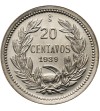 Chile, Republic. 20 Centavos 1939, Condor