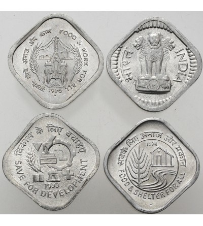 Indie zestaw 5 paisa 1972, 1976, 1977, 1978
