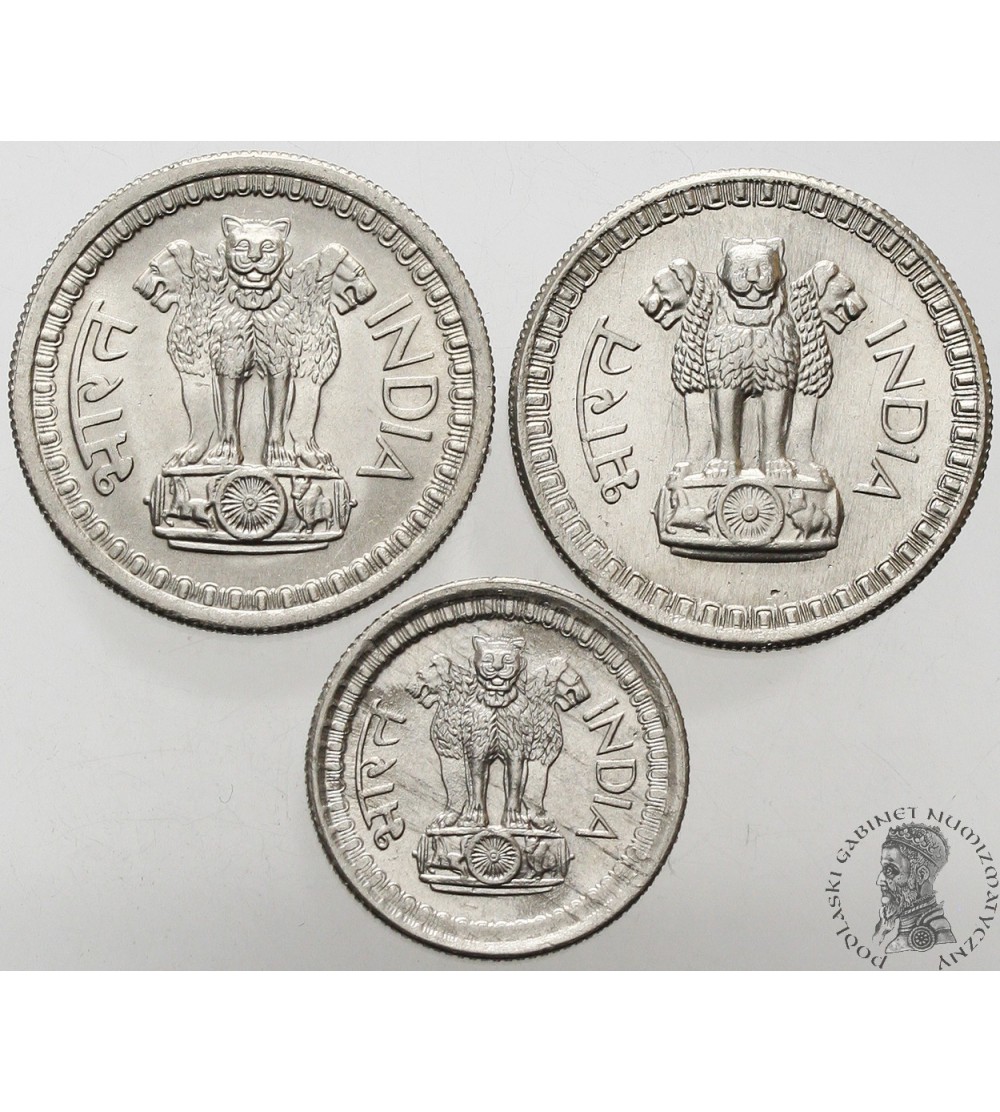 Indie 25, 50 paisa 1967, 1969 - 3 sztuk