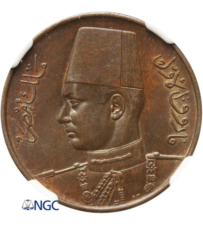 Egipt 1 Milleme AH 1357 / 1939 AD, Farouk - NGC MS 63 BN
