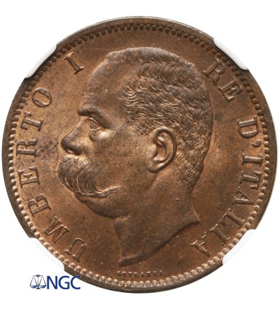 Włochy 10 Centesimi 1894 BI, Birmingham - NGC MS 64 RB