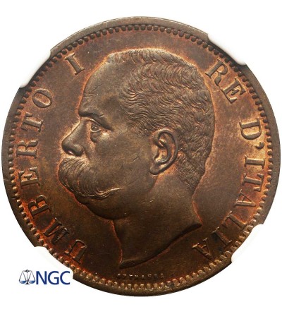 Włochy 10 Centesimi 1894 BI, Birmingham - NGC MS 64 BN