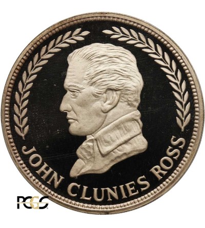 Keeling Cocos Islands 25 Rupees 1977, 150th Anniversary - John C. Ross - PCGS PR 67 DCAM