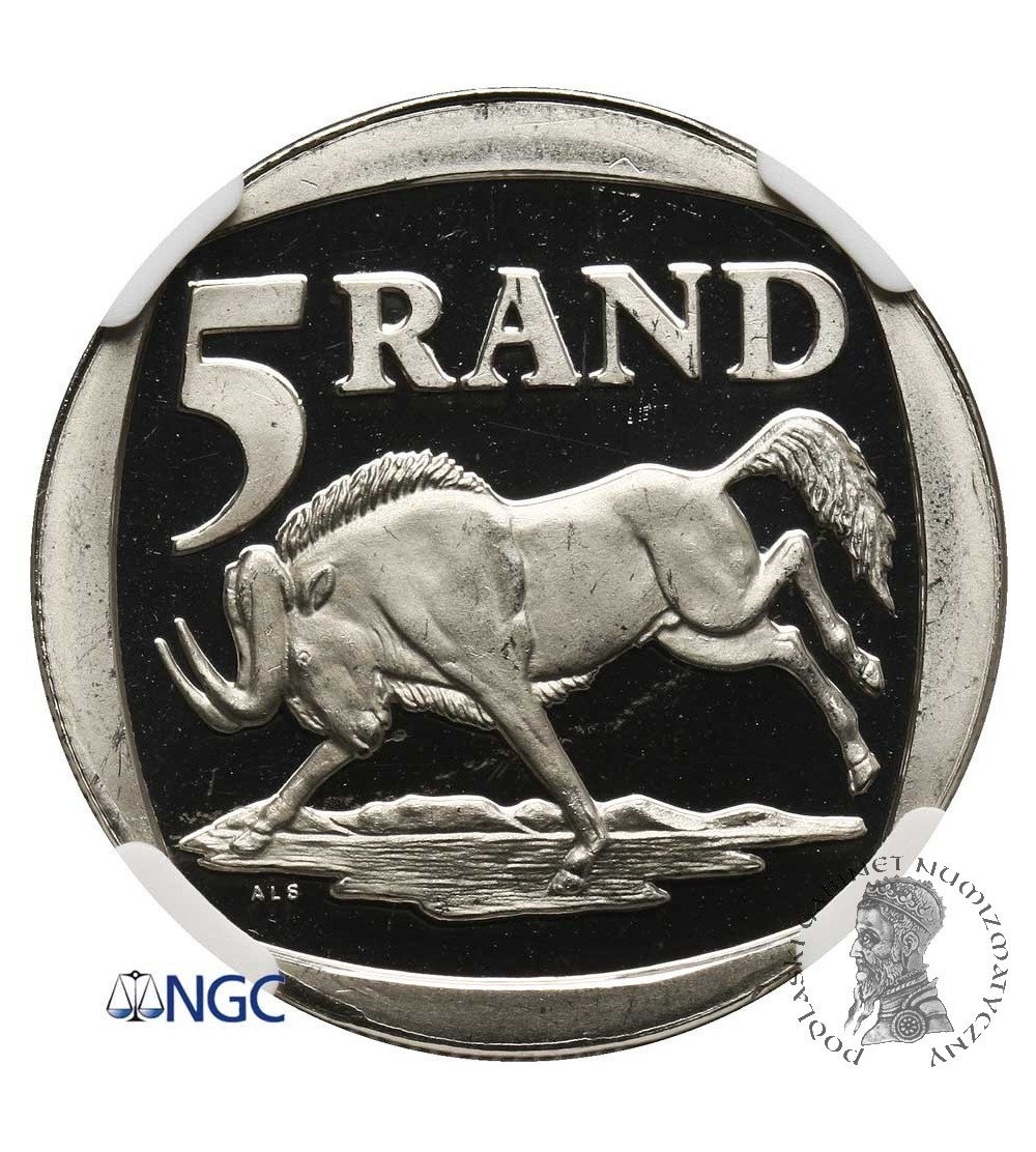 RPA 5 Rand 2000, Nelson Mandela - NGC PL 66 Ultra Cameo