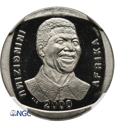 South Africa 5 Rand 2000, Nelson Mandela - NGC PL 66 Ultra Cameo