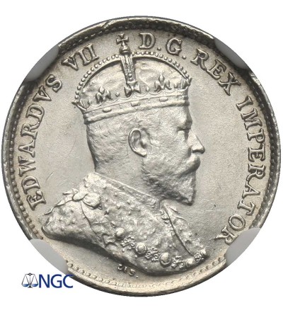 Canada 5 Cents 1909, Edward VII - NGC MS 62