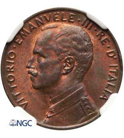 Włochy 2 centesimi 1916 R, Rzym - NGC MS 64 BN
