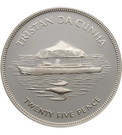 Tristan da Cunha 25 Pence 1977, Queen's Silver Jubilee