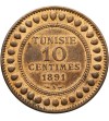 Tunezja, 10 Centimes AH 1308 / 1891 AD - francuski protektorat