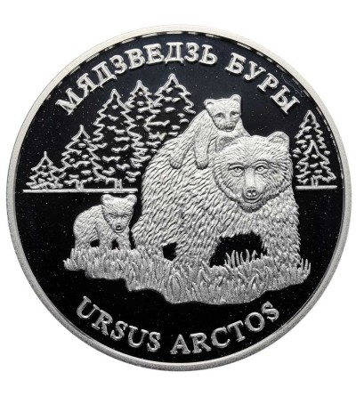 Białoruś, 20 rubli 2002, Niedźwiedź brunatny