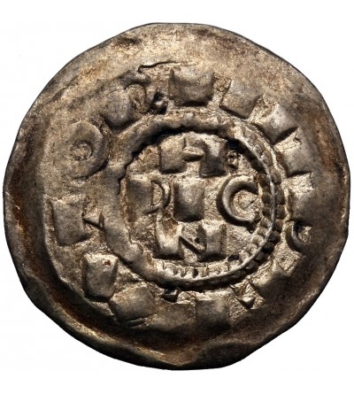 Włochy - Mediolan. Denaro Scodellato bez daty, Henryk II 1014-1024 AD