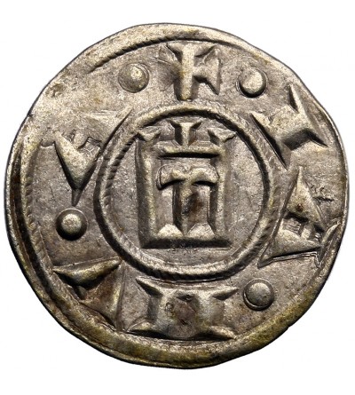 Włochy - Genua Republika. Denar bez daty (1139-1339 AD)