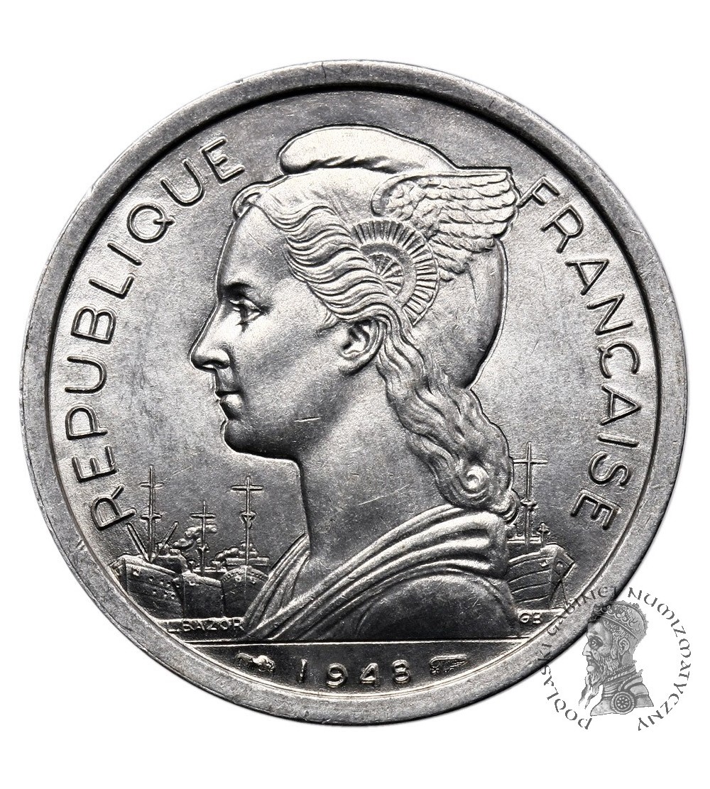 Reunion. 2 Francs 1948