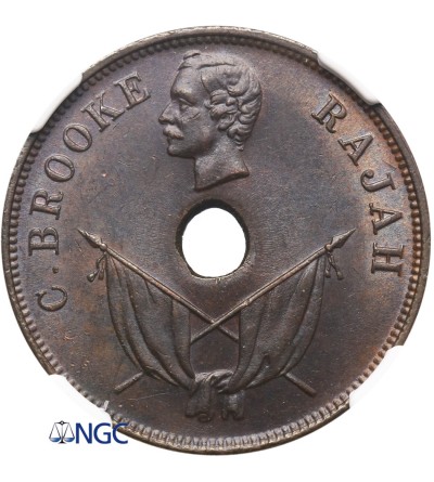 Sarawak, 1 cent 1892 H, Charles J. Brooke, Rajah - NGC MS 64 BN