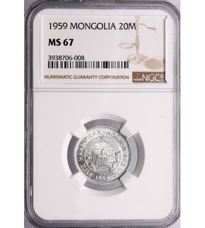 Mongolia 20 Mongo 1959 - NGC MS 67