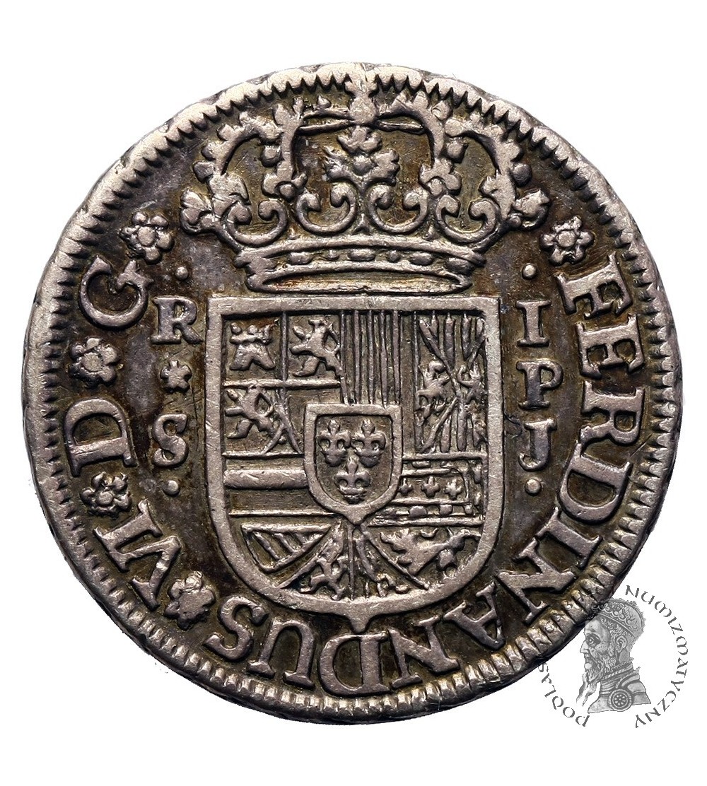 Hiszpania, Ferdynand VI 1746-1759. 1 Real 1753 S PJ, Sevilla