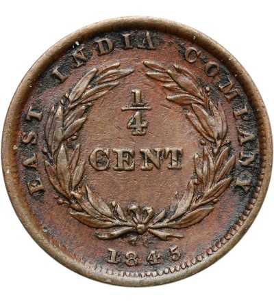 Malaje - Straits Settlements. 1/4 centa 1845, Wiktoria