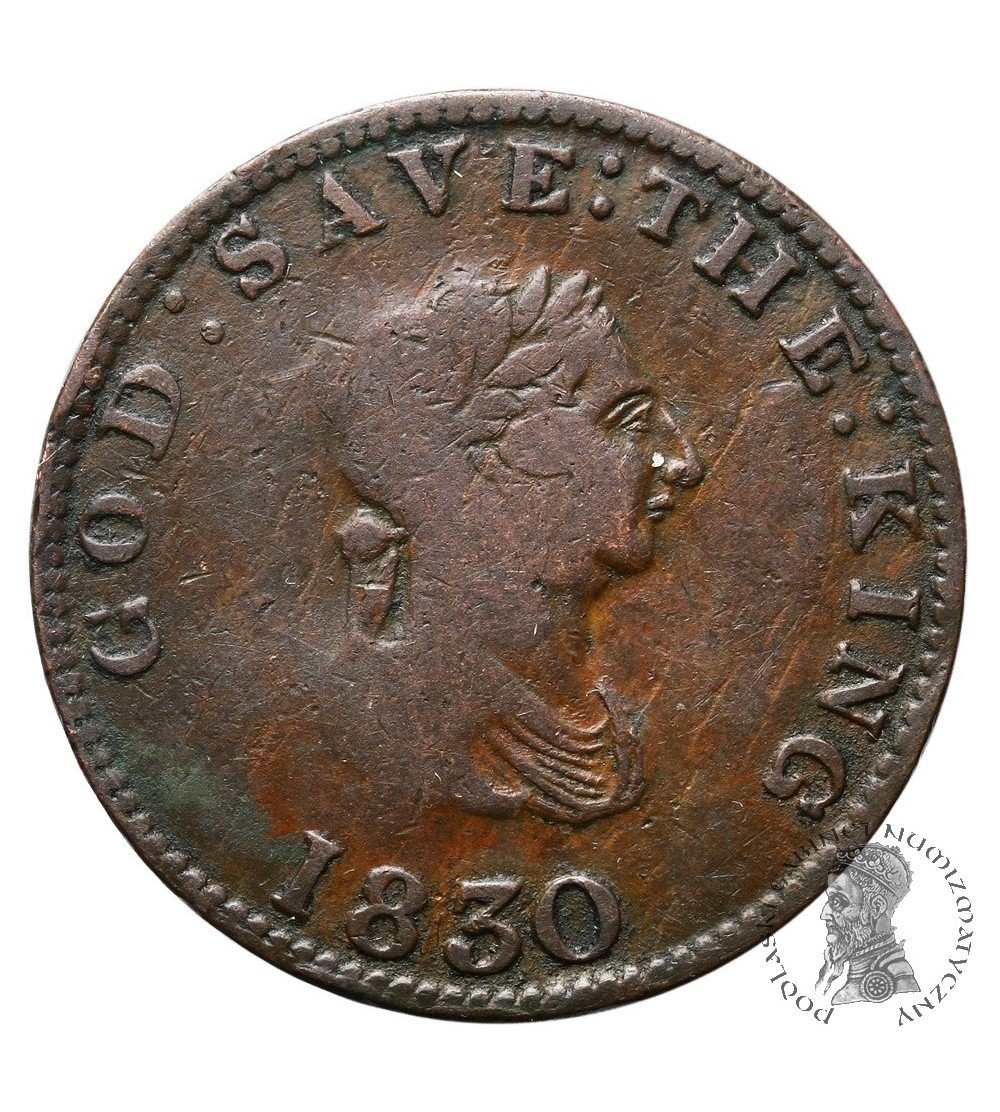 Wyspa Man, 1/2 Penny Token 1830, God Save The King / For public Accommodation