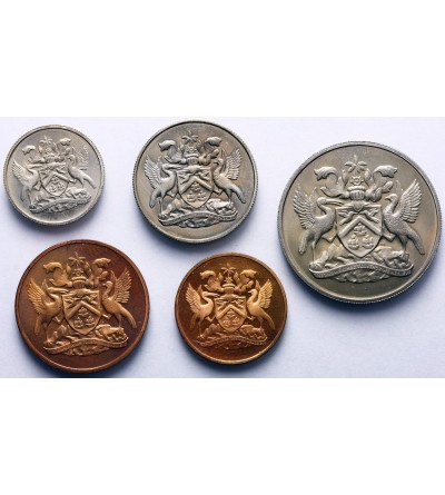 Trynidad i Tobago 1, 5, 10, 25, 50 centów 1966 - Proof