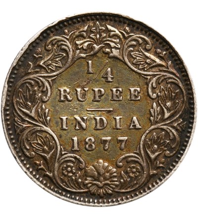 India British 1/4 Rupee 1877