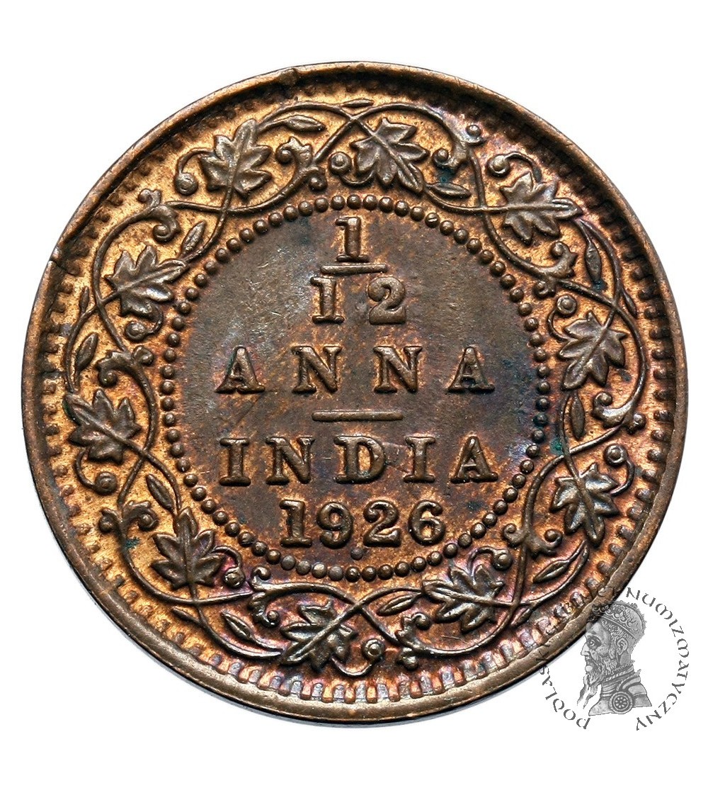 India British 1/12 Anna 1926 (b)