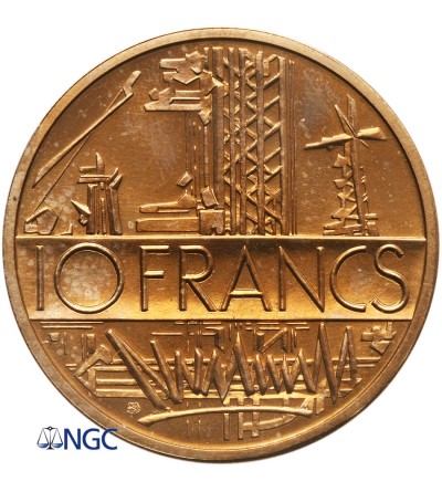 Francja 10 franków 1976, Piefort - NGC PF 66